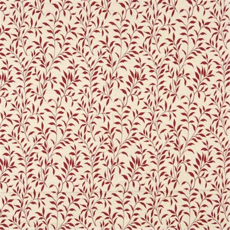 Designer Fabrics 54 in. Wide Red And Beige Floral Matelasse Reversible Upholstery Fabric F415